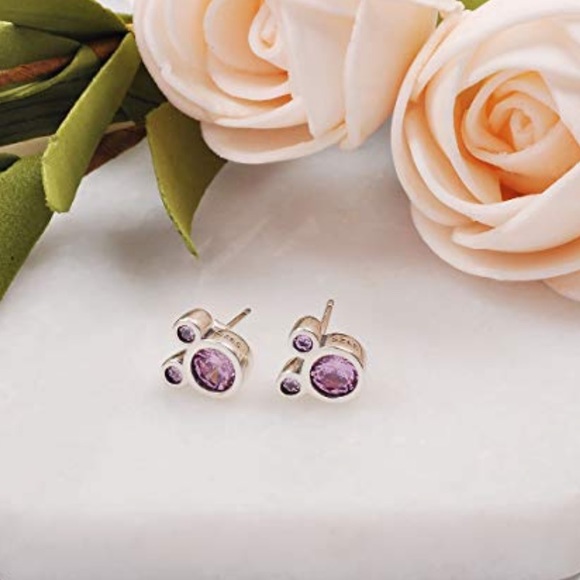 Sparkling Mouse Earrings With Cubic Zirconia - Picture 4 of 8